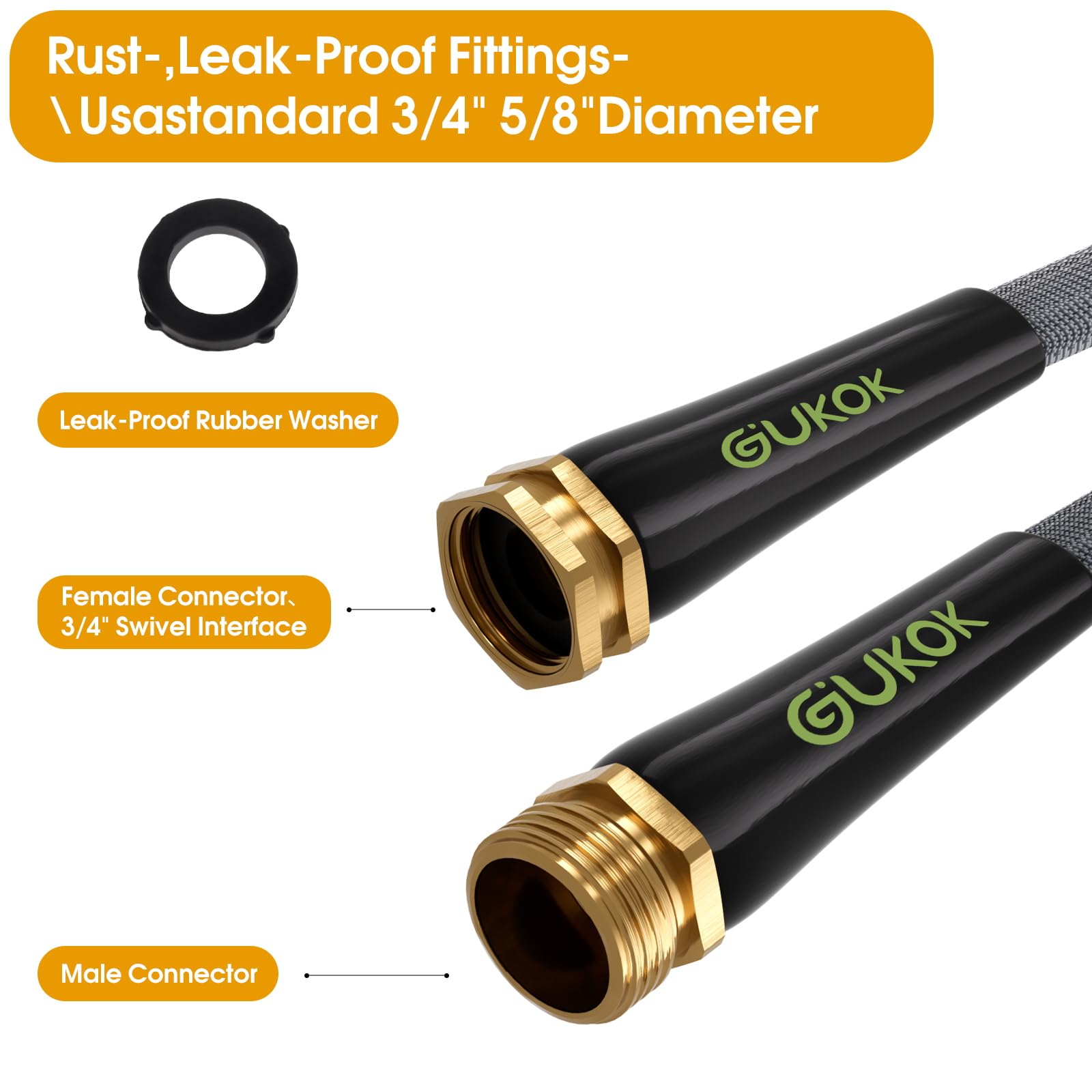 GUKOK brass fittings provide durable, leak-free connections during garden chores