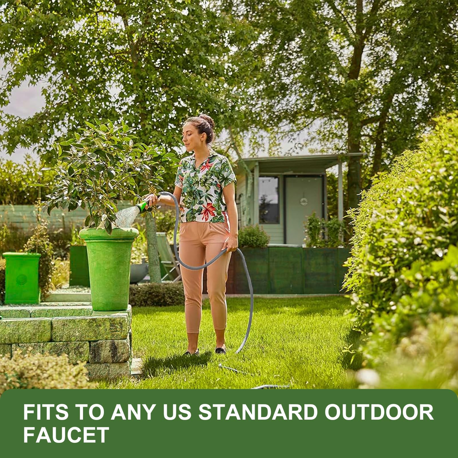 GUKOK high-pressure hose delivers steady spray for outdoor cleaning