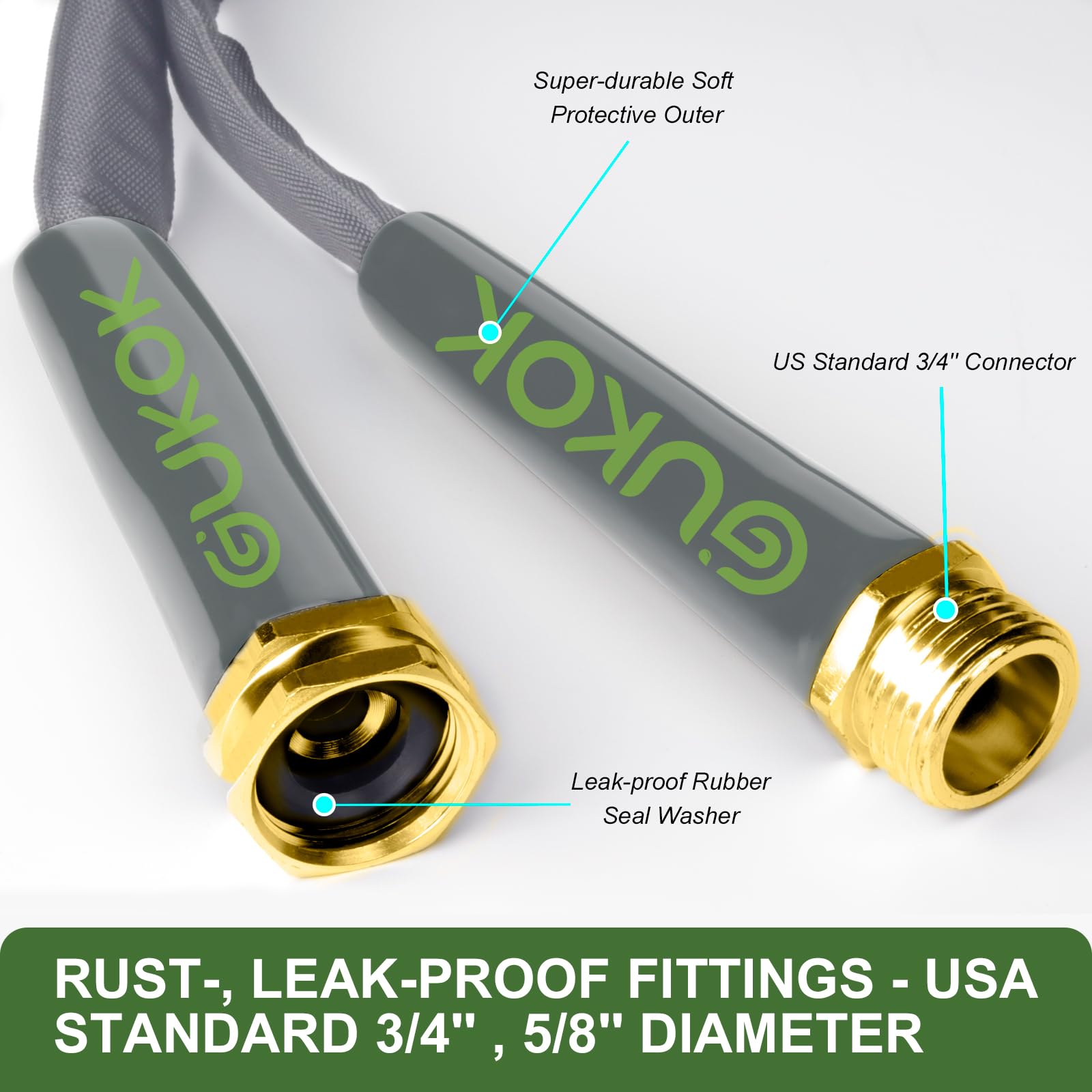GUKOK kink-free hose ensuring smooth water flow during garden tasks