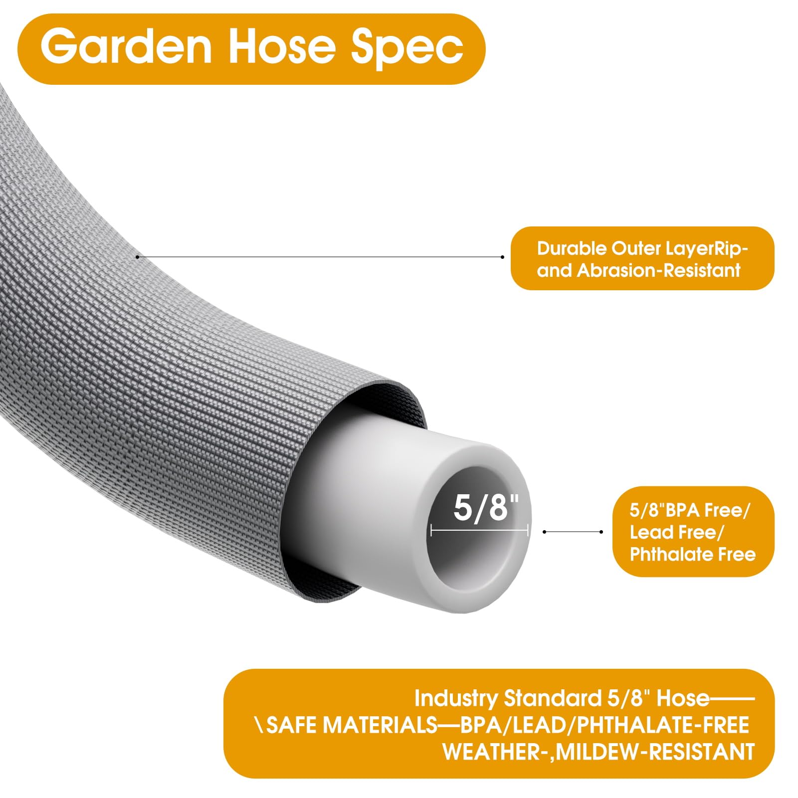 GUKOK non-expanding kink-free hose core prevents tangling