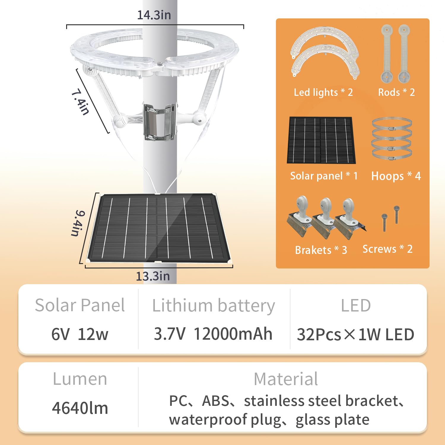 GULADUS dusk to dawn sensor automatically lights at night.