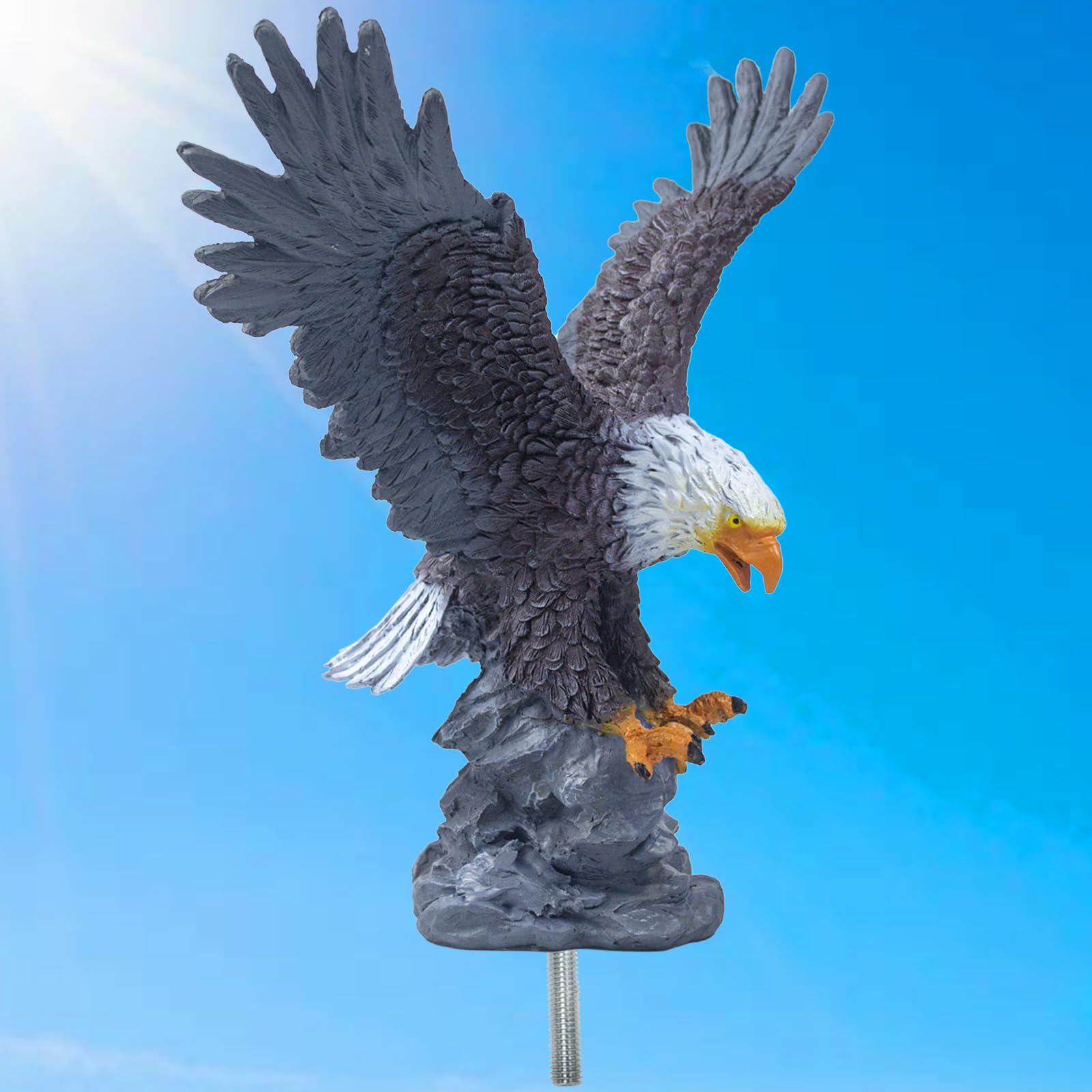 GULADUS Eagle flagpole topper with detailed eagle sculpture for outdoor flag display.