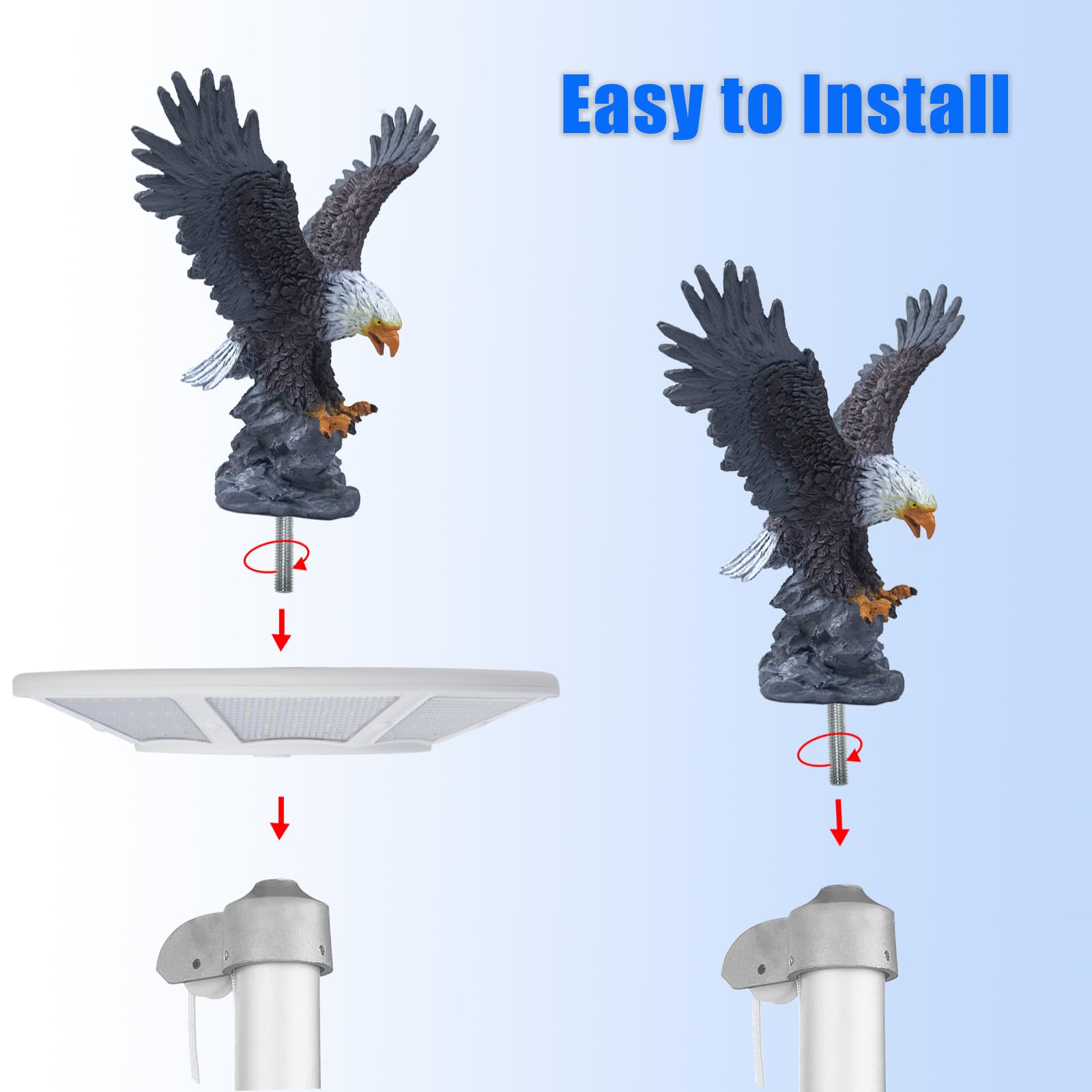 GULADUS eagle ornament elevates porch or patio with a commanding presence.