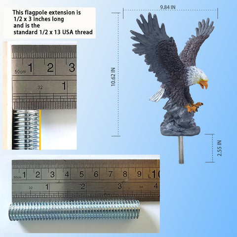 GULADUS flagpole topper with removable screw thread for versatile mounting.