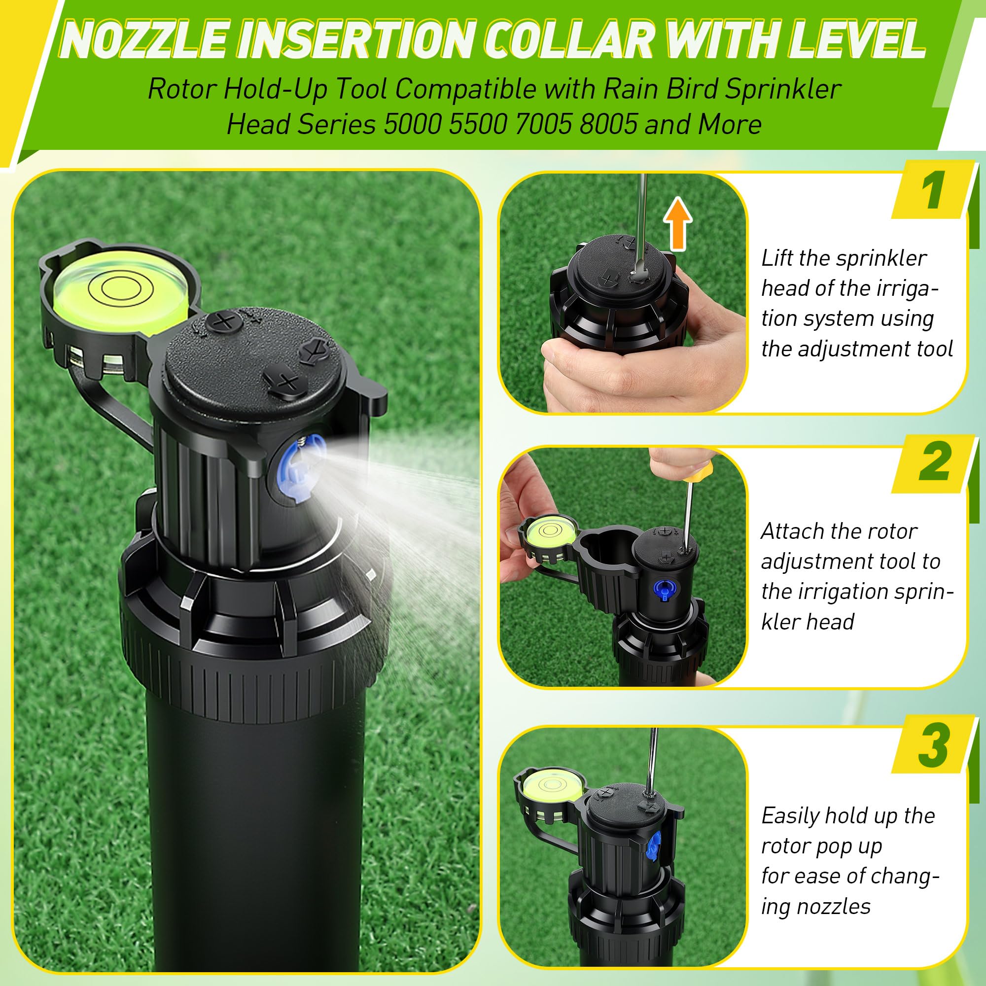 Gulfmew 3-in-1 irrigation maintenance kit easy head access and filter cleaning.
