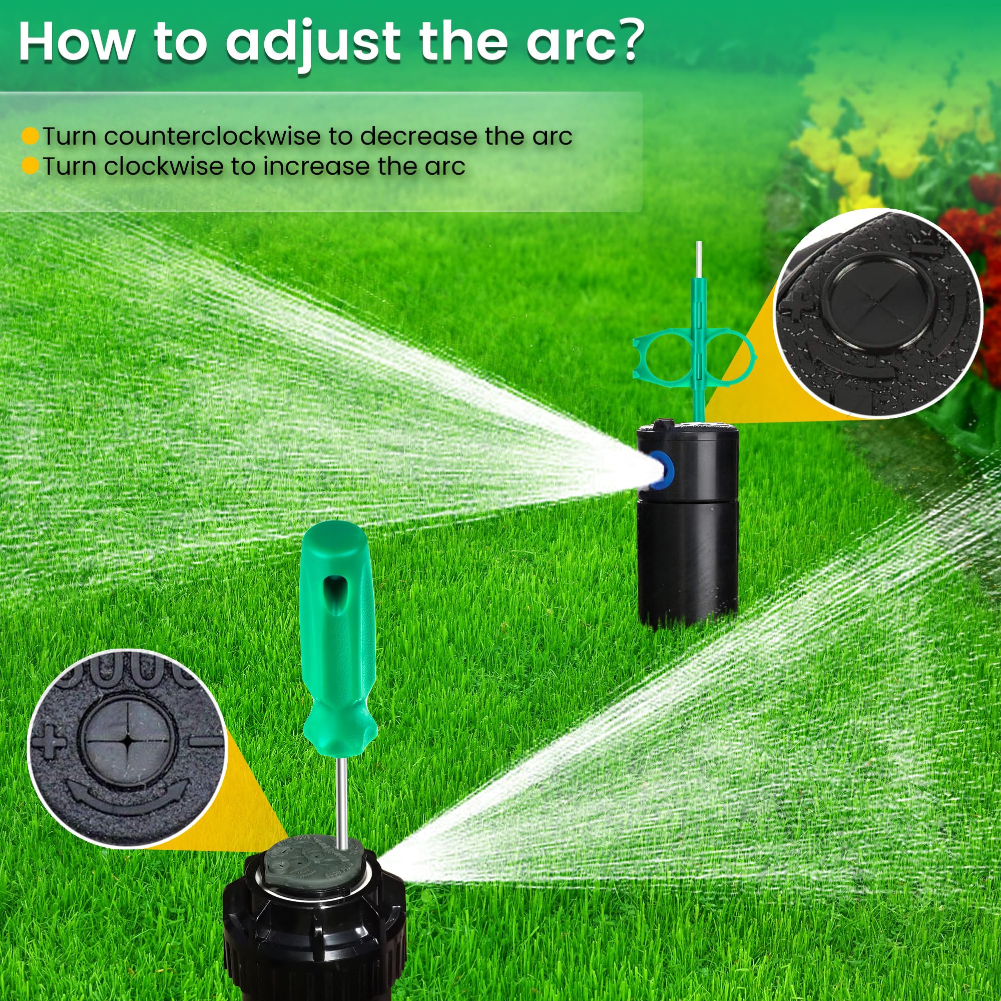 Gulfmew arc and radius adjustment tools in-use illustration.