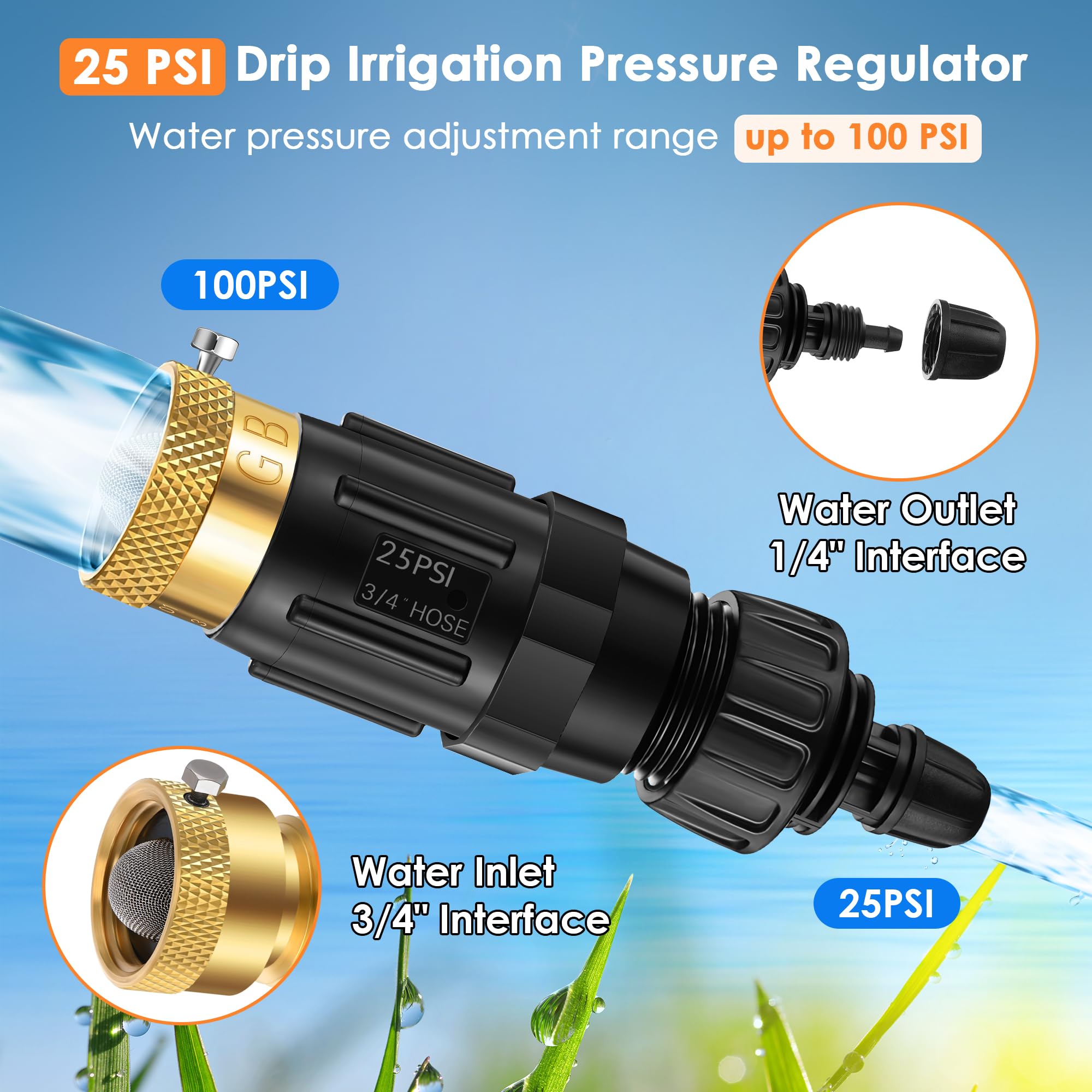 Gulfmew brass backflow preventer preventing leaks in irrigation system