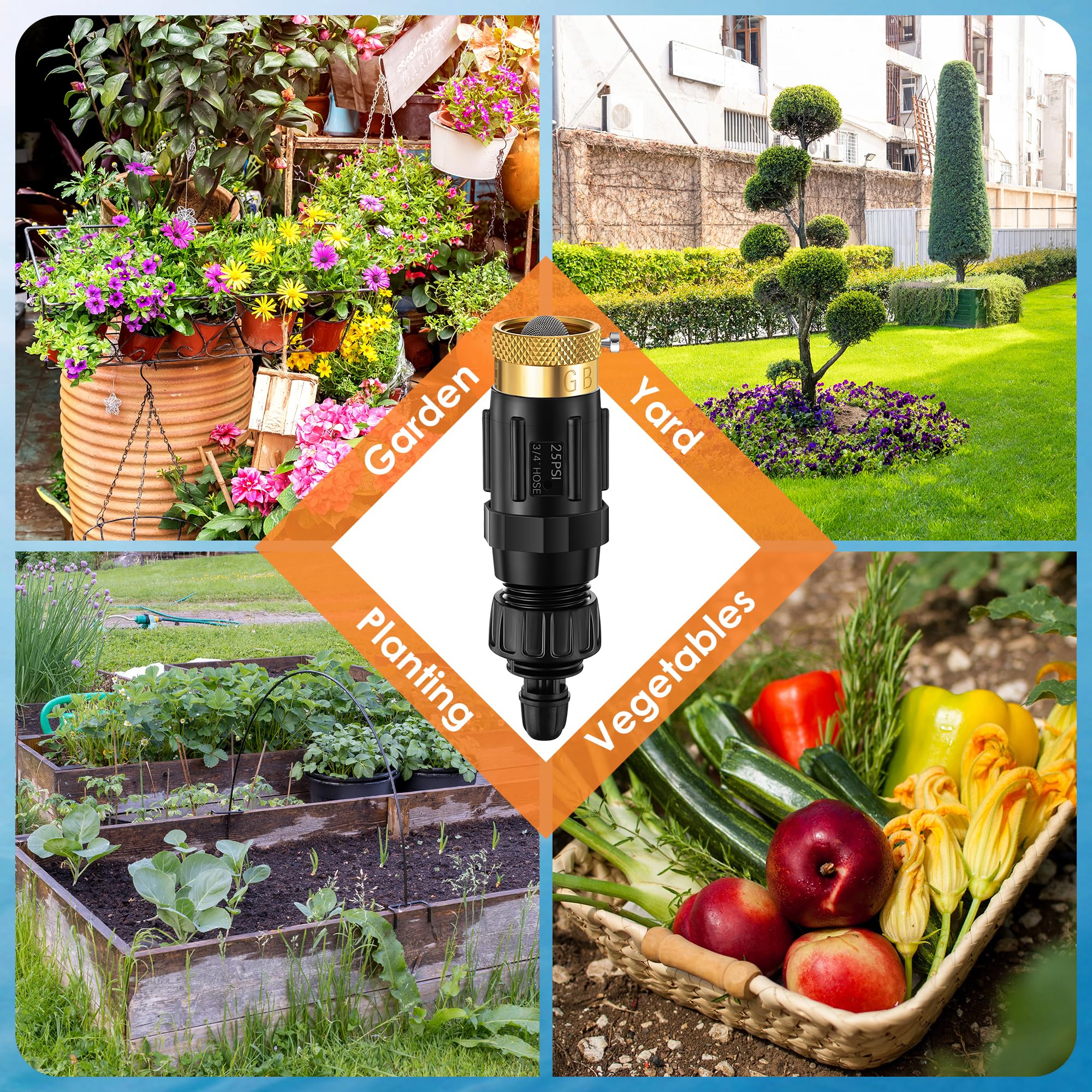 Gulfmew easy install drip kit ready to pair with timers for scheduled watering