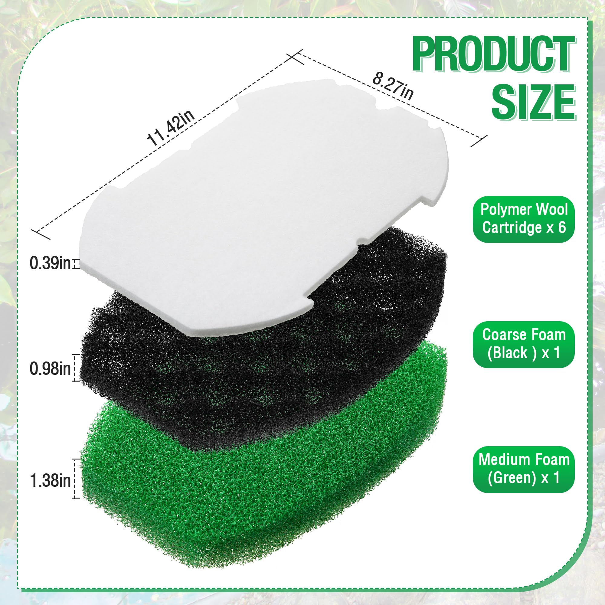 Gulfmew foam filters closeup highlighting high-density filtration for debris and algae.