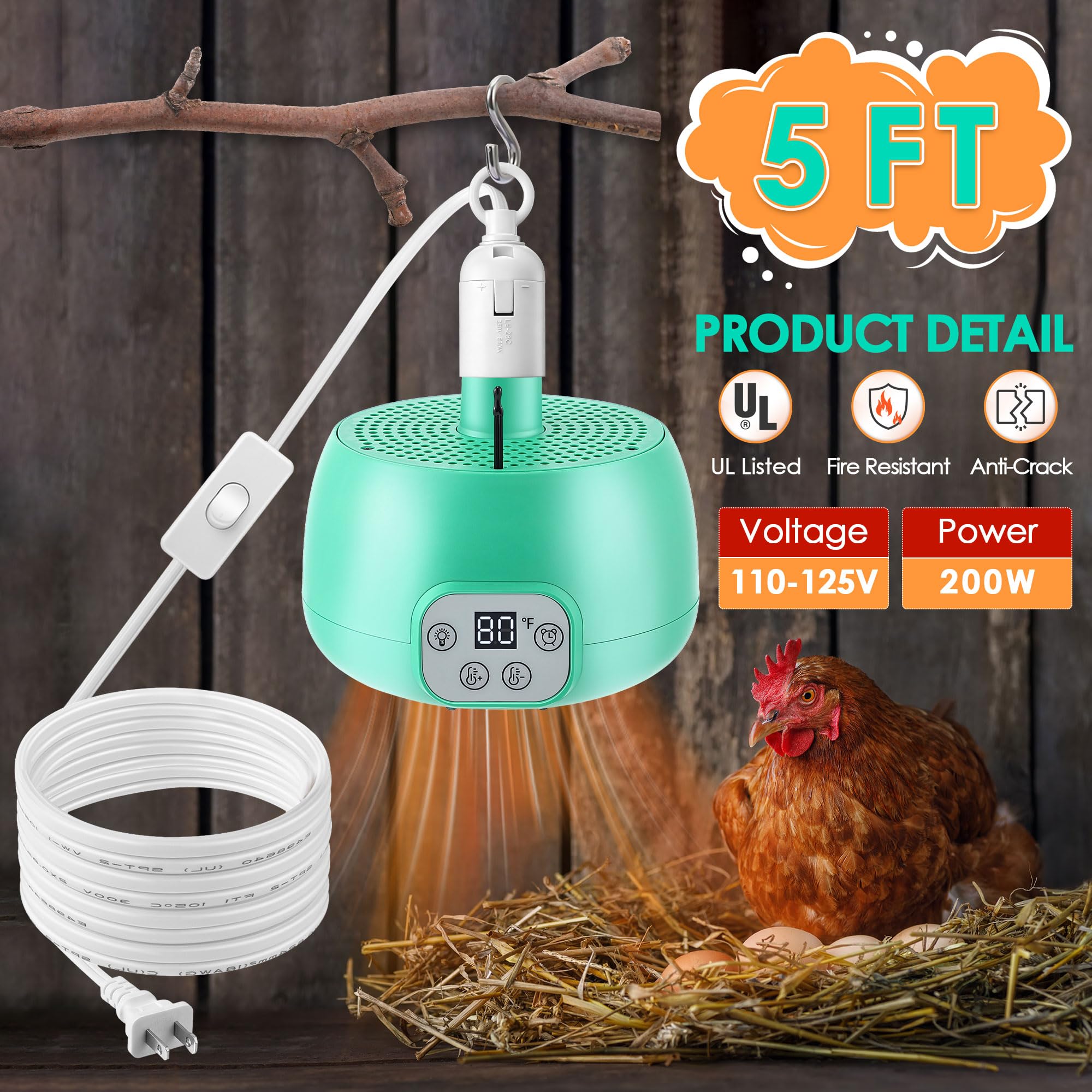 Gulfmew temperature-controlled heater suitable for reptiles and pets