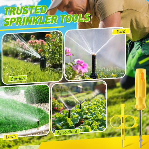 Gulfmew lawn care tool kit in use for efficient irrigation.