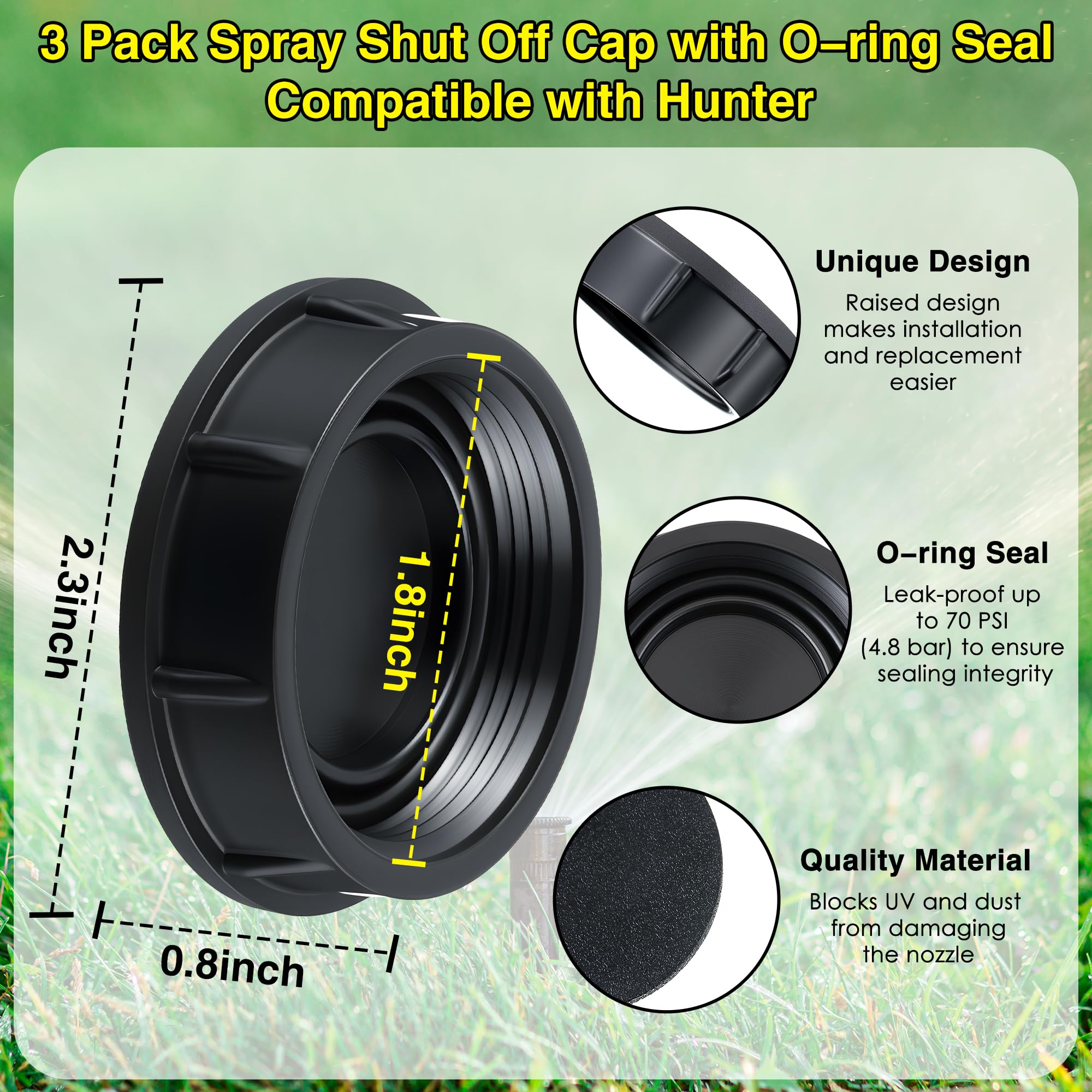Gulfmew leakproof seal up to 70 PSI ensuring tight irrigation