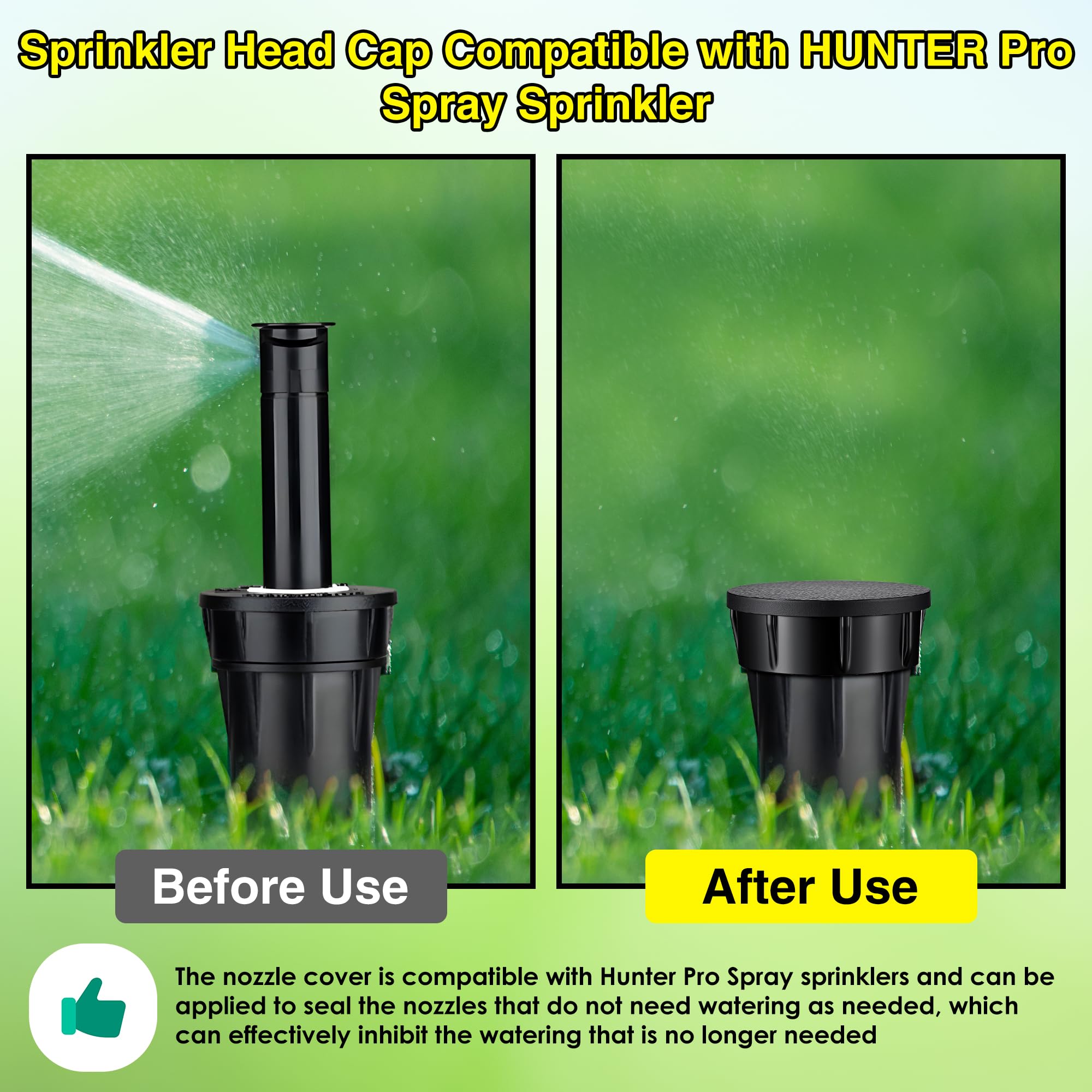 Gulfmew nozzle cover function sealing unused Hunter Pro nozzles