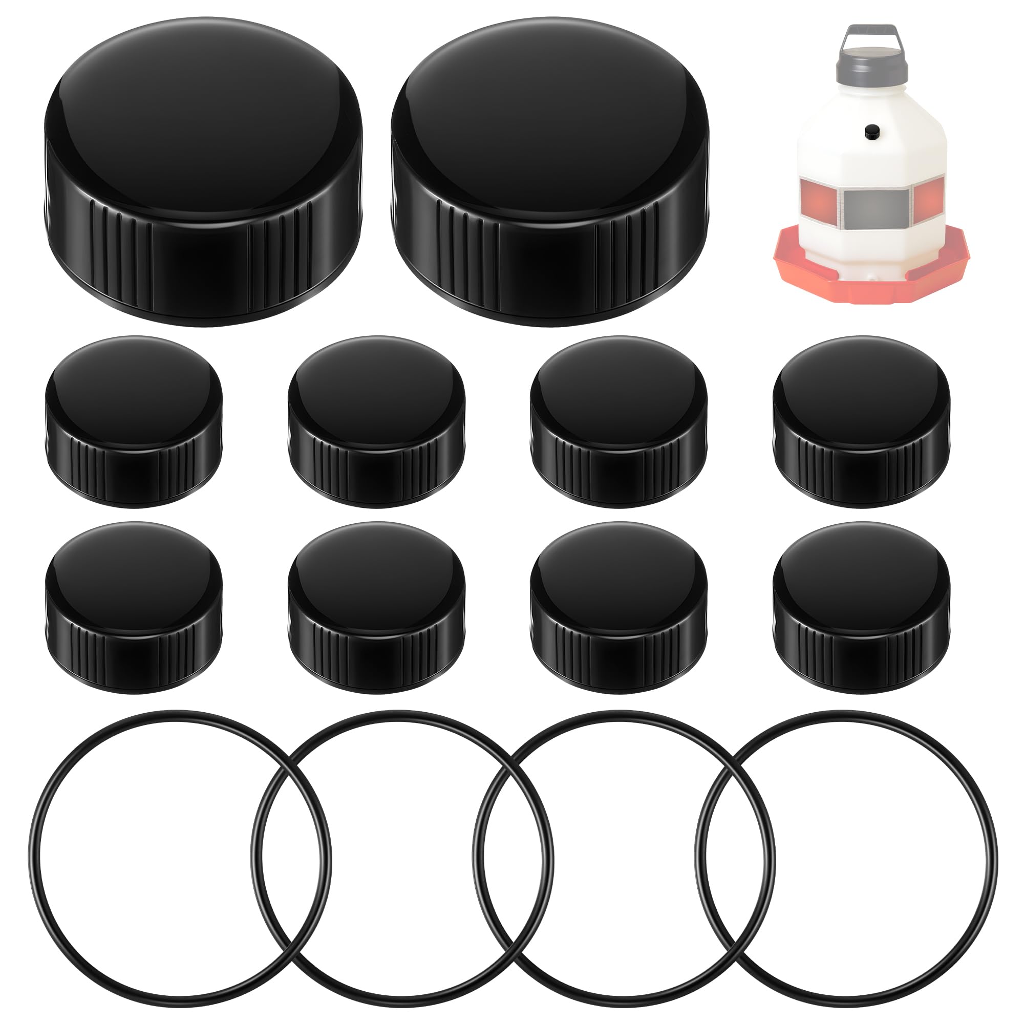 Gulfmew poultry fountain replacement caps improve water flow and reduce spills.
