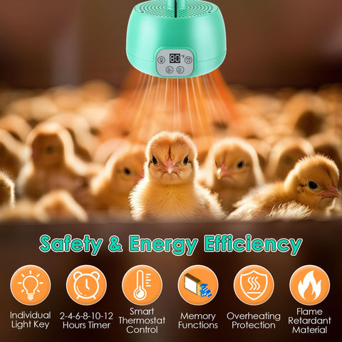 Gulfmew coop heater shows safe design and overheating protection