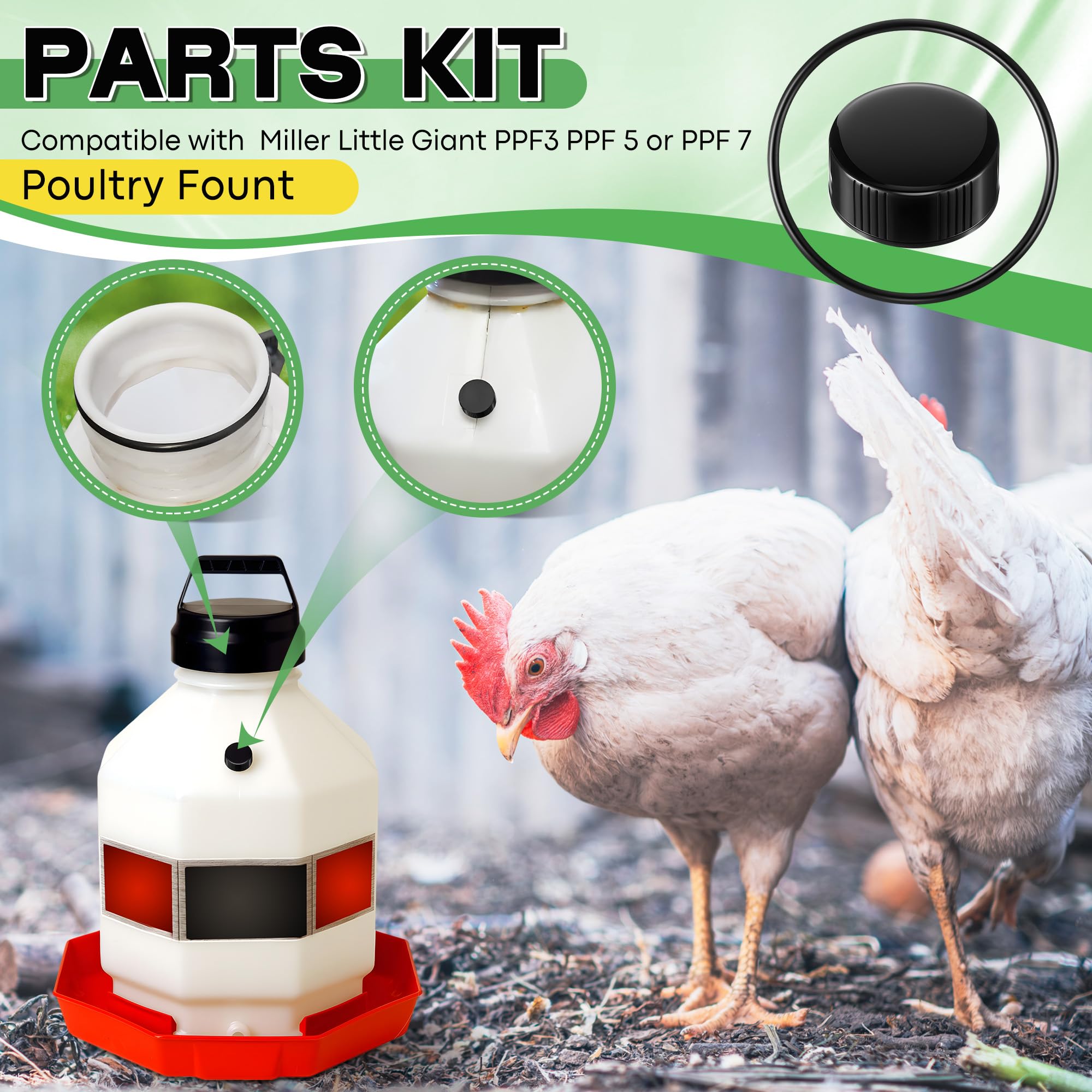 Gulfmew black caps and o rings provide tidy appearance and reliable seals.