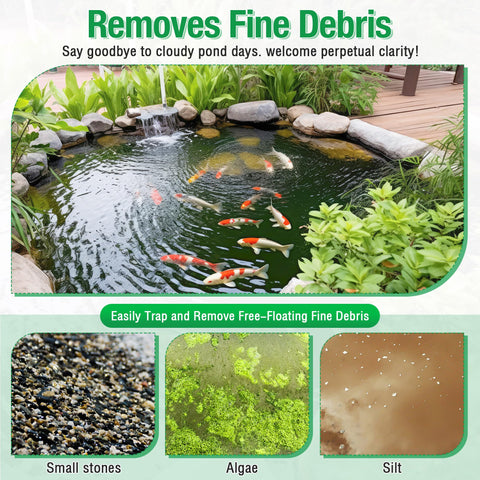 Gulfmew pond water clarity example, showcasing clearer water after filtration.