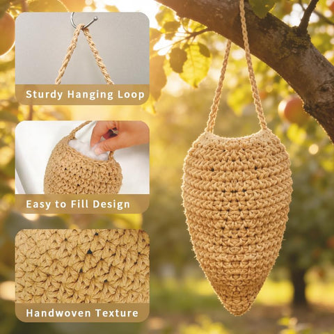 Gullora wasp nest deco natural beige texture blends with garden.