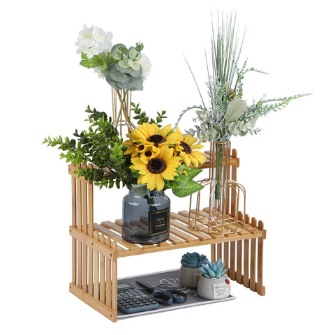 GURECOD modern minimalist bamboo rack complements most decors