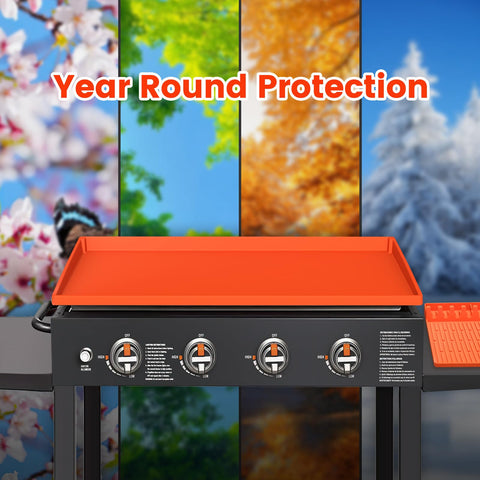 GUSOYO custom-fit 36-inch Blackstone mat aligns precisely for wobble-free setup