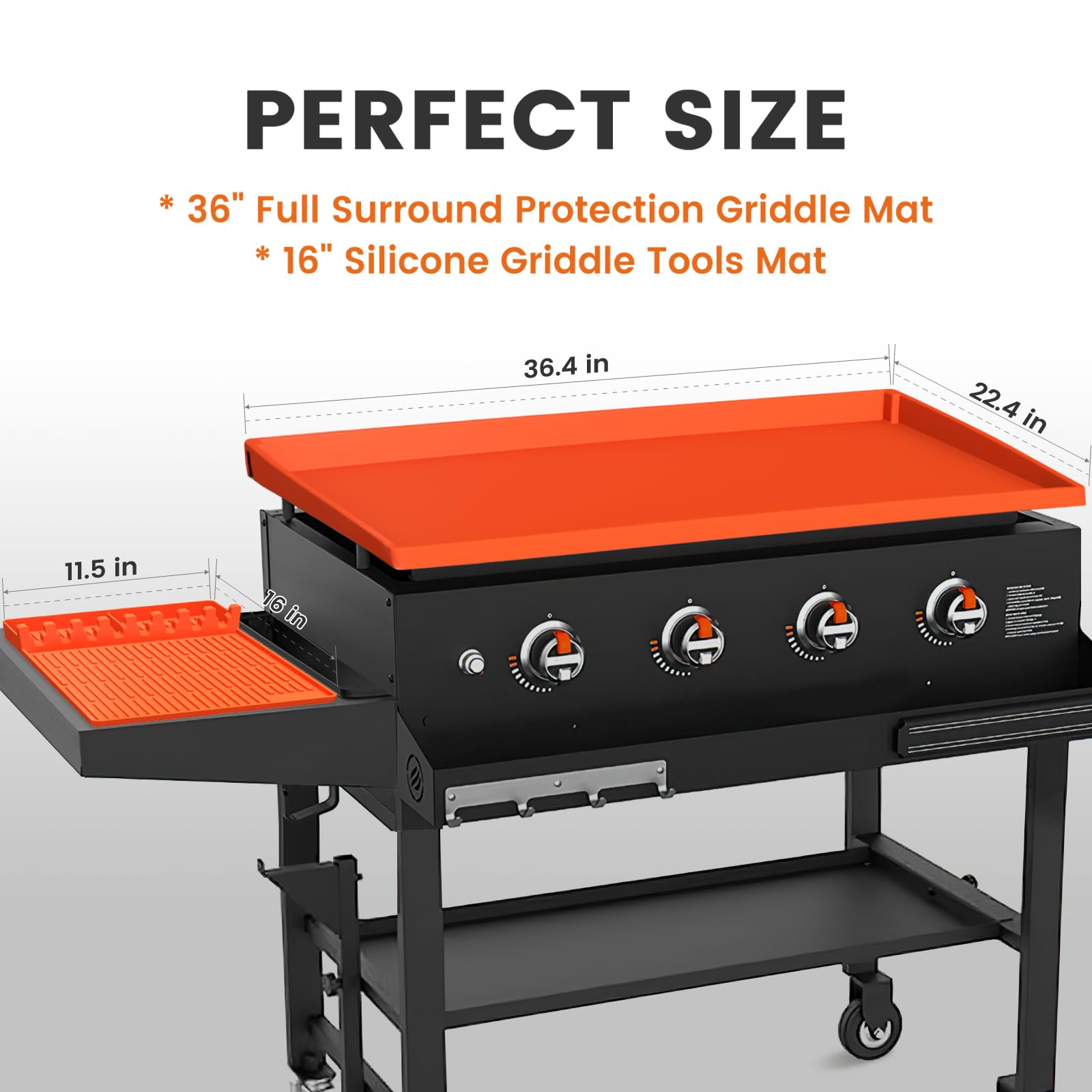 GUSOYO silicone spatula mat (16-inch) keeps tools organized and reduces mess
