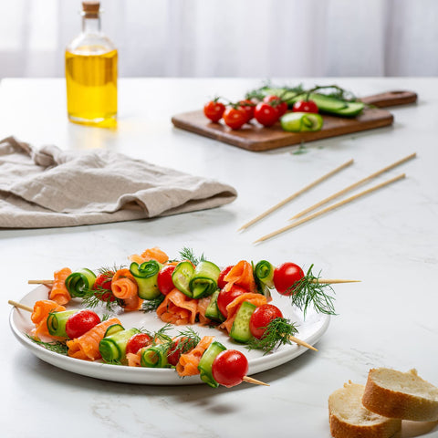 Eco-friendly and disposable bamboo skewers from GUSTO