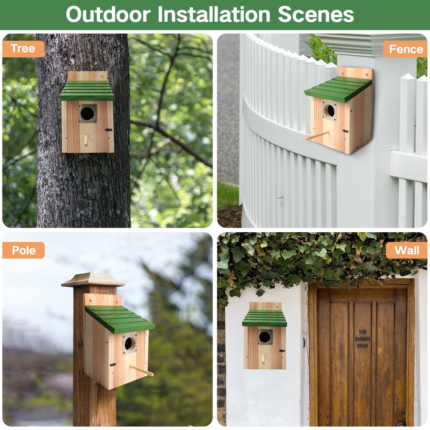 Gute bird house during simple assembly with screwdriver and included screws.