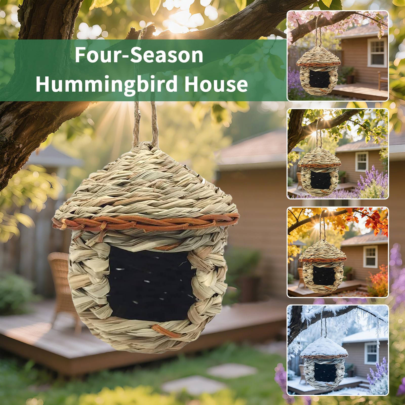 Gute Hummingbird House outdoor hanging design provides safe shelter for small birds.