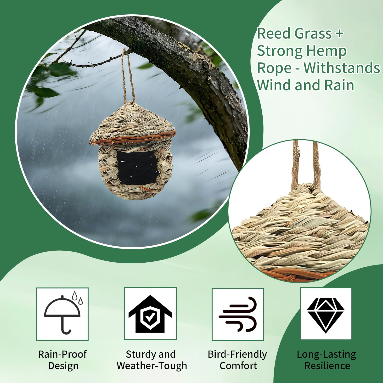Gute Hummingbird House set of 2 offers versatile backyard nesting options.