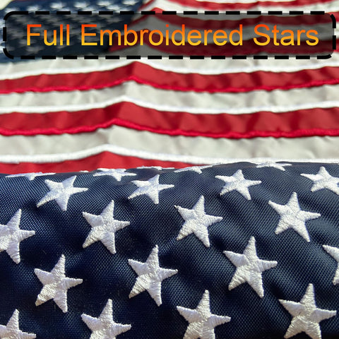 GUYSHEER American Flag with brass grommets enables easy, rust-resistant mounting.