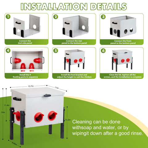 GVGBUK moisture-proof seal helps keep feed fresh in all weather.