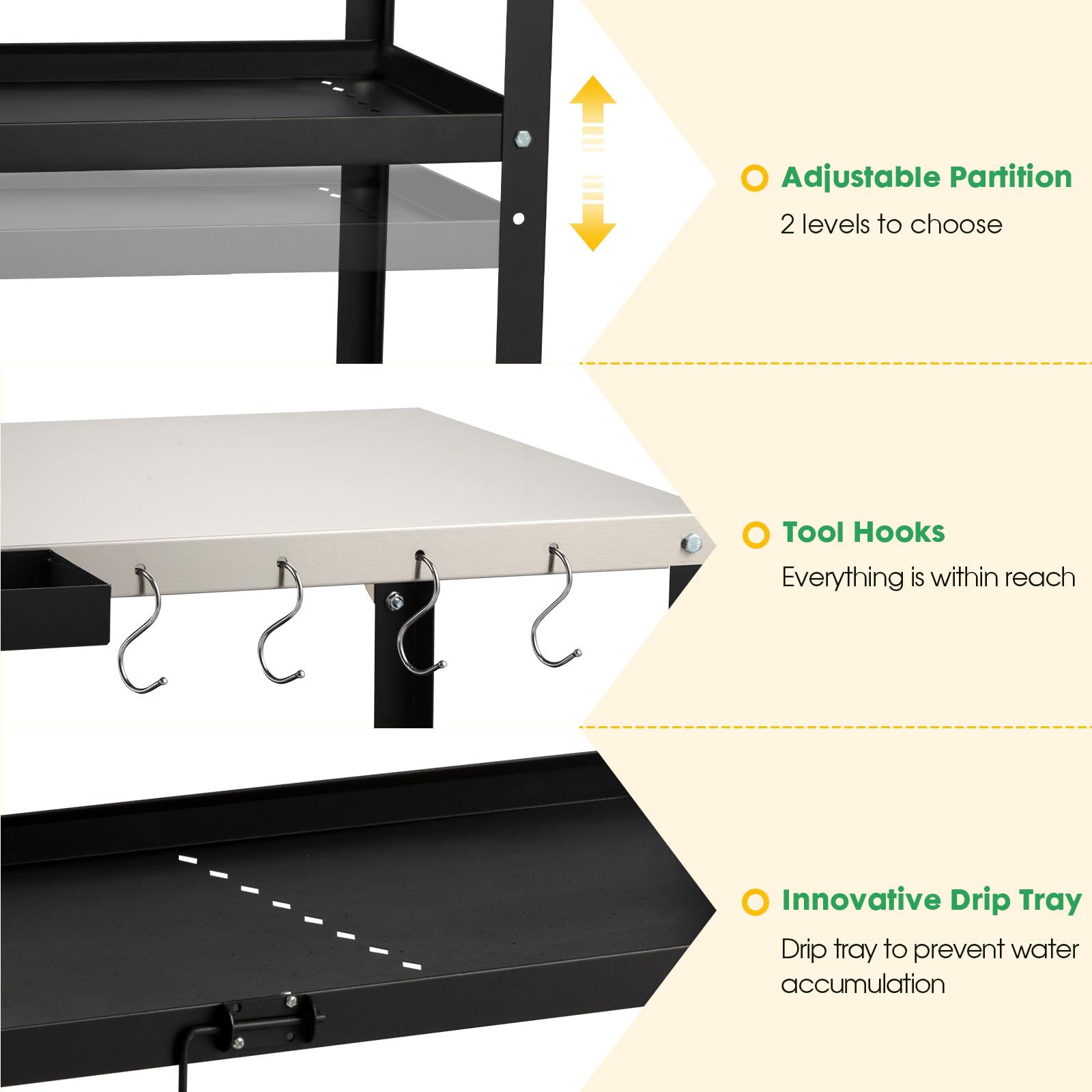GVGBUK multifunctional grill cart keeps spices and towels within reach