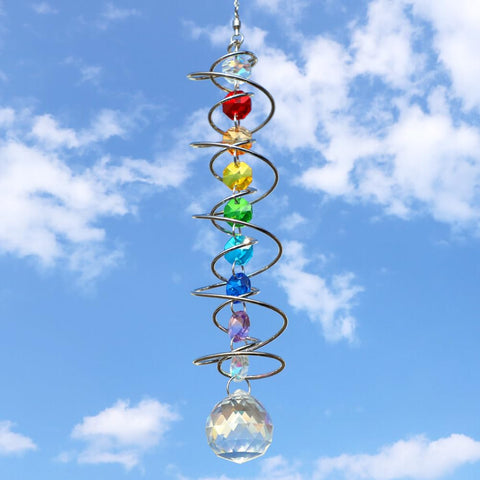 GWAHSA crystal prisms reflect sunlight and form tiny rainbows in windows.