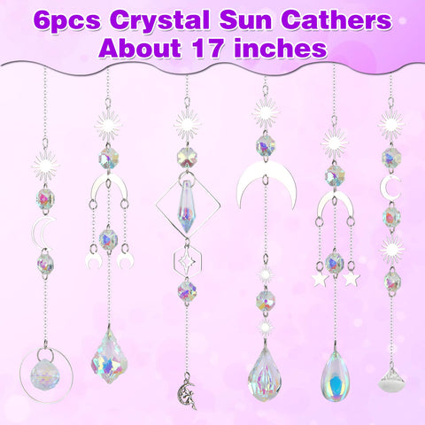 GWAHSA hanging crystal ornaments ideal for garden, balcony, or home.