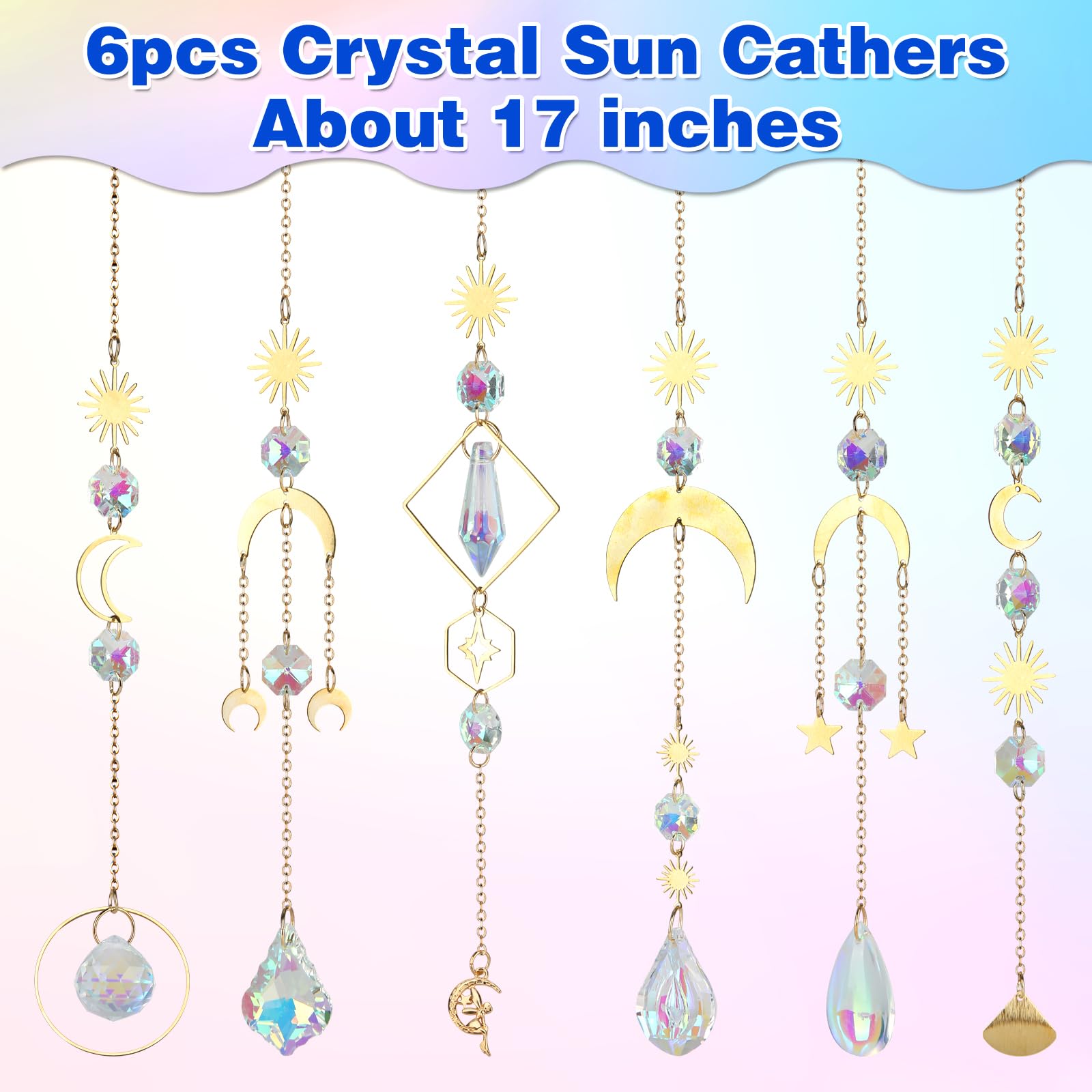 GWAHSA home decor suncatcher set adds color to any room or party.
