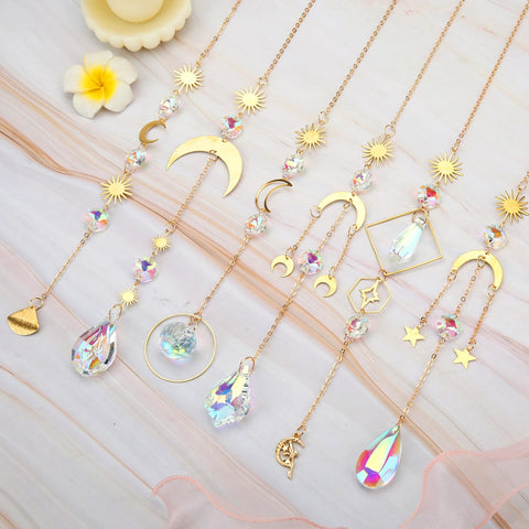 GWAHSA window hanging suncatcher with S-hook ideal for easy sunny-day décor.