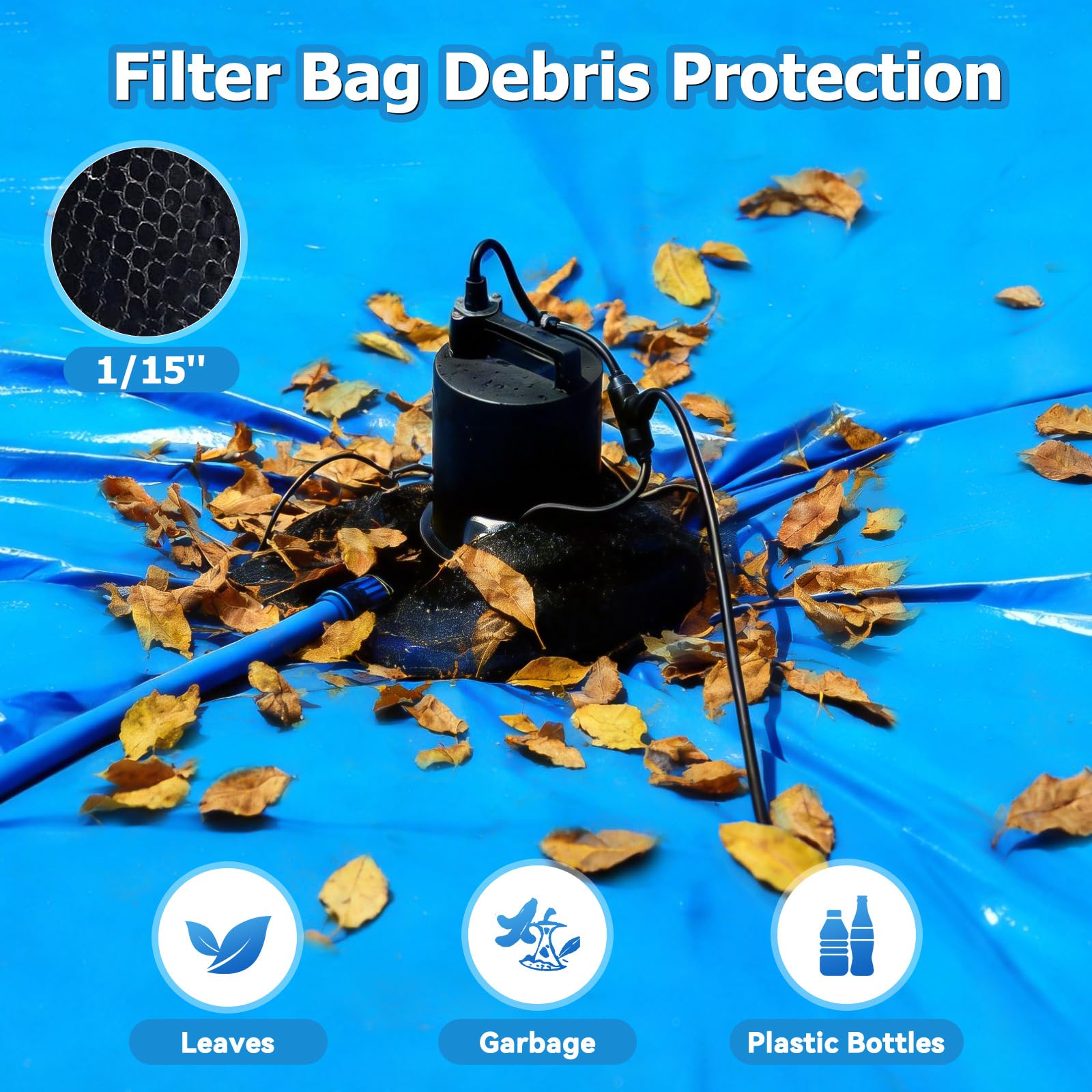 GWANZI 25 ft power cord extends reach for distant drainage tasks