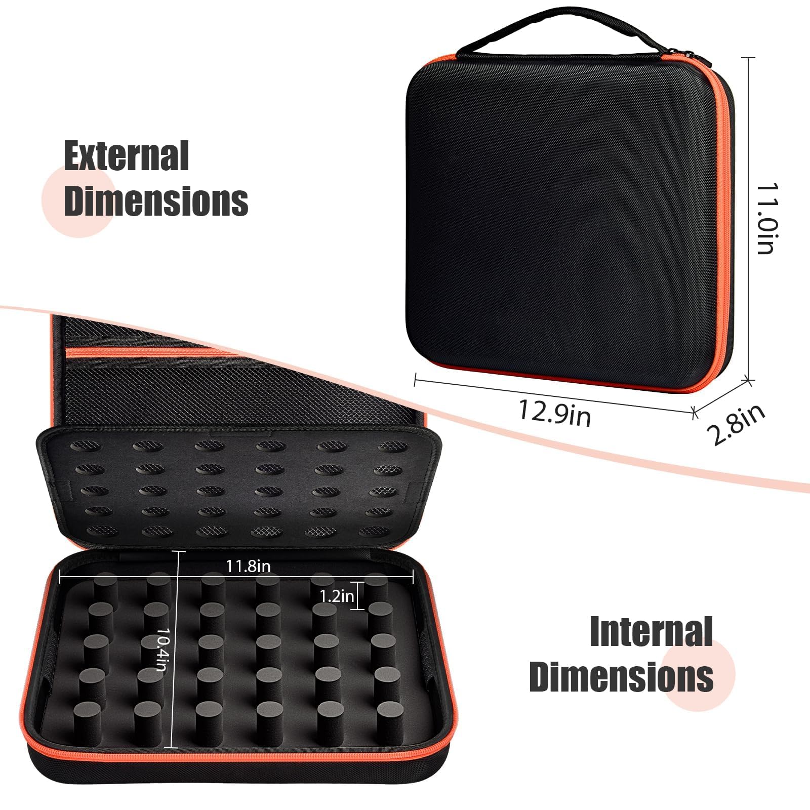 GWCASE interior layout reveals generous space for 6–12 chains of varying lengths.
