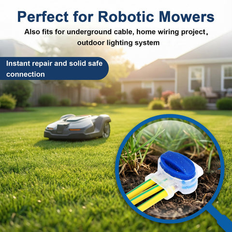 GWHOLE outdoor connector ideal for robotic lawn mower installations.