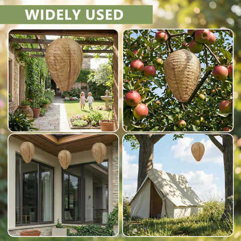 GWHOLE nest under eaves protects the patio while blending with the home.