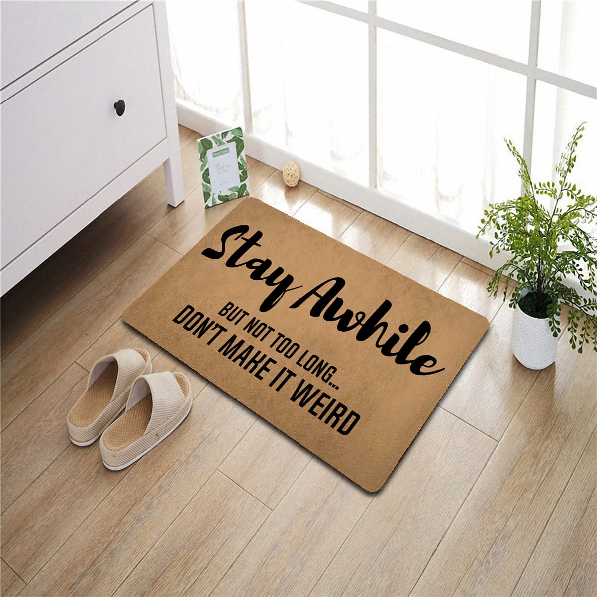 GXFC ZHAO low-profile indoor door mat that fits under doors smoothly.
