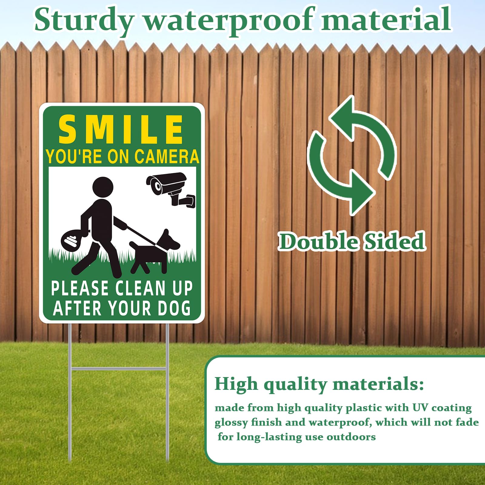 GXGGUS 13x10 inch size provides clear messaging in lawns and driveways.