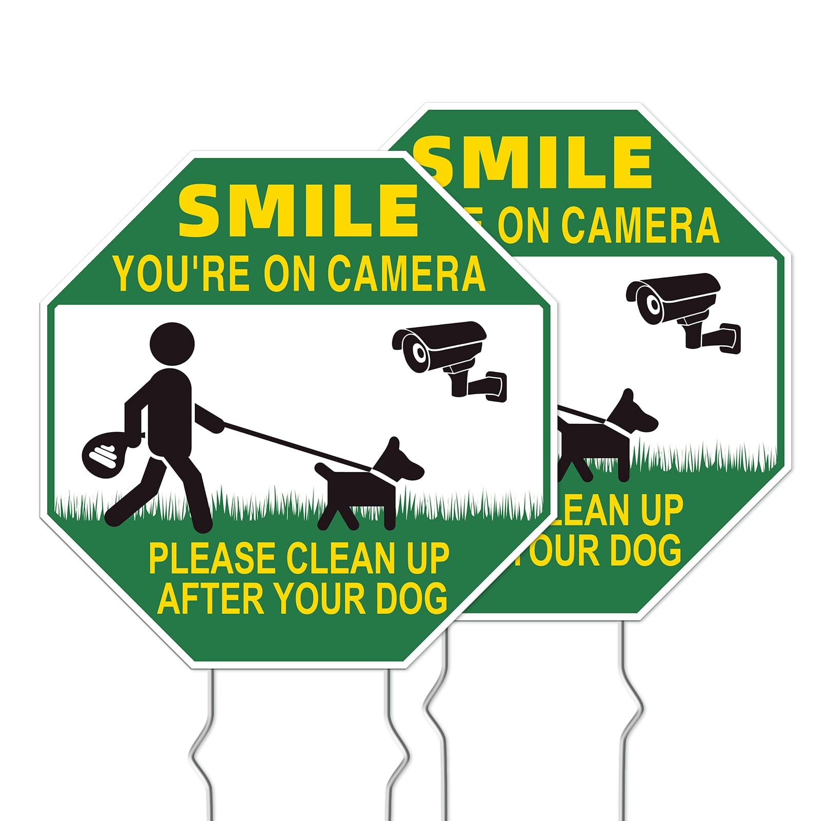 GXGGUS clean-up sign dog pickup front view for outdoor visibility.