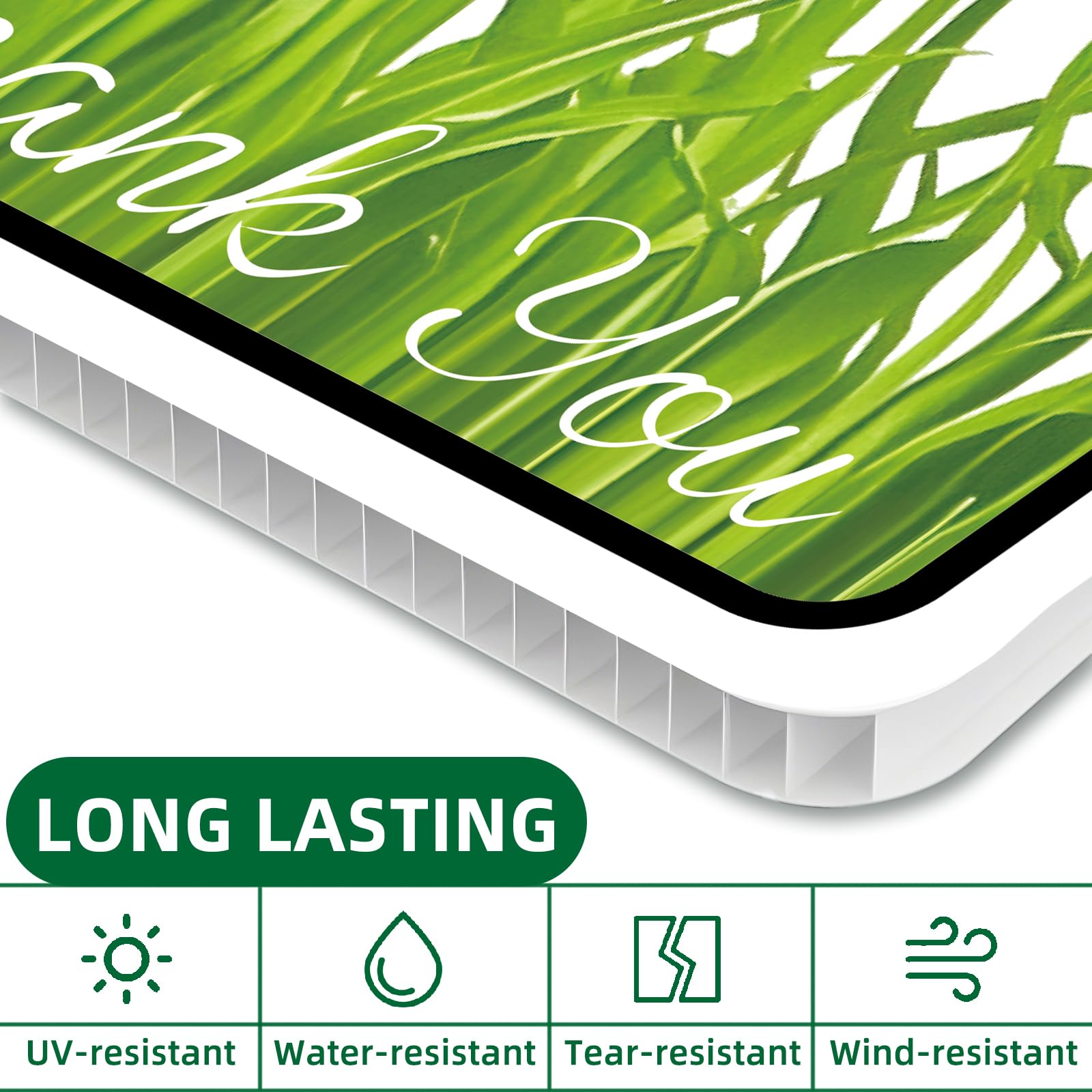 GXGGUS Corrugated plastic sign, weather-resistant, designed for durable outdoor use in all seasons.