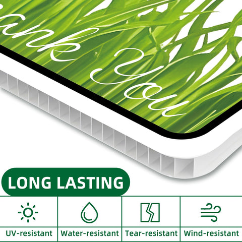 GXGGUS Corrugated plastic sign, weather-resistant, designed for durable outdoor use in all seasons.