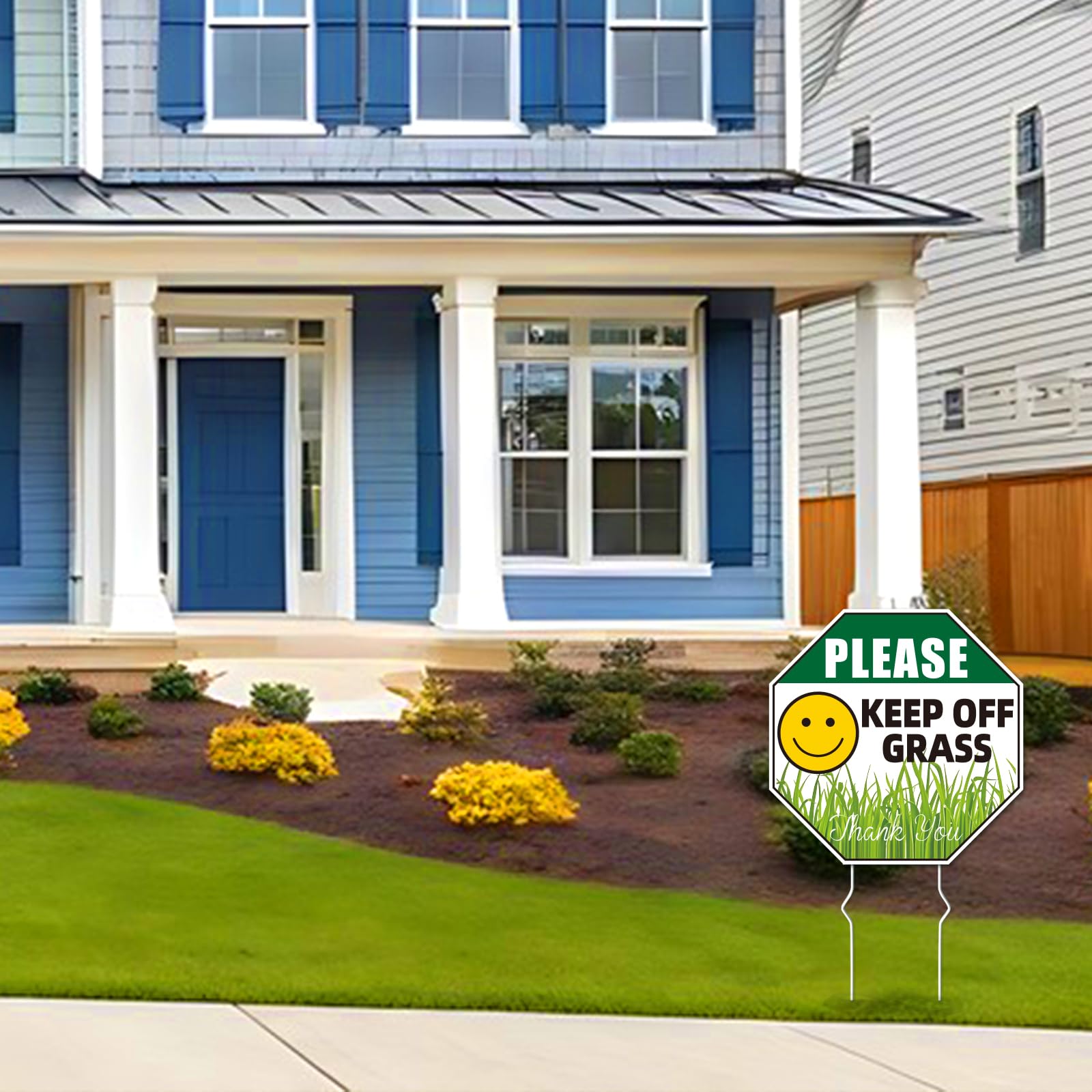 GXGGUS Keep Off Grass Sign in 10x10 inches for compact lawn warnings.