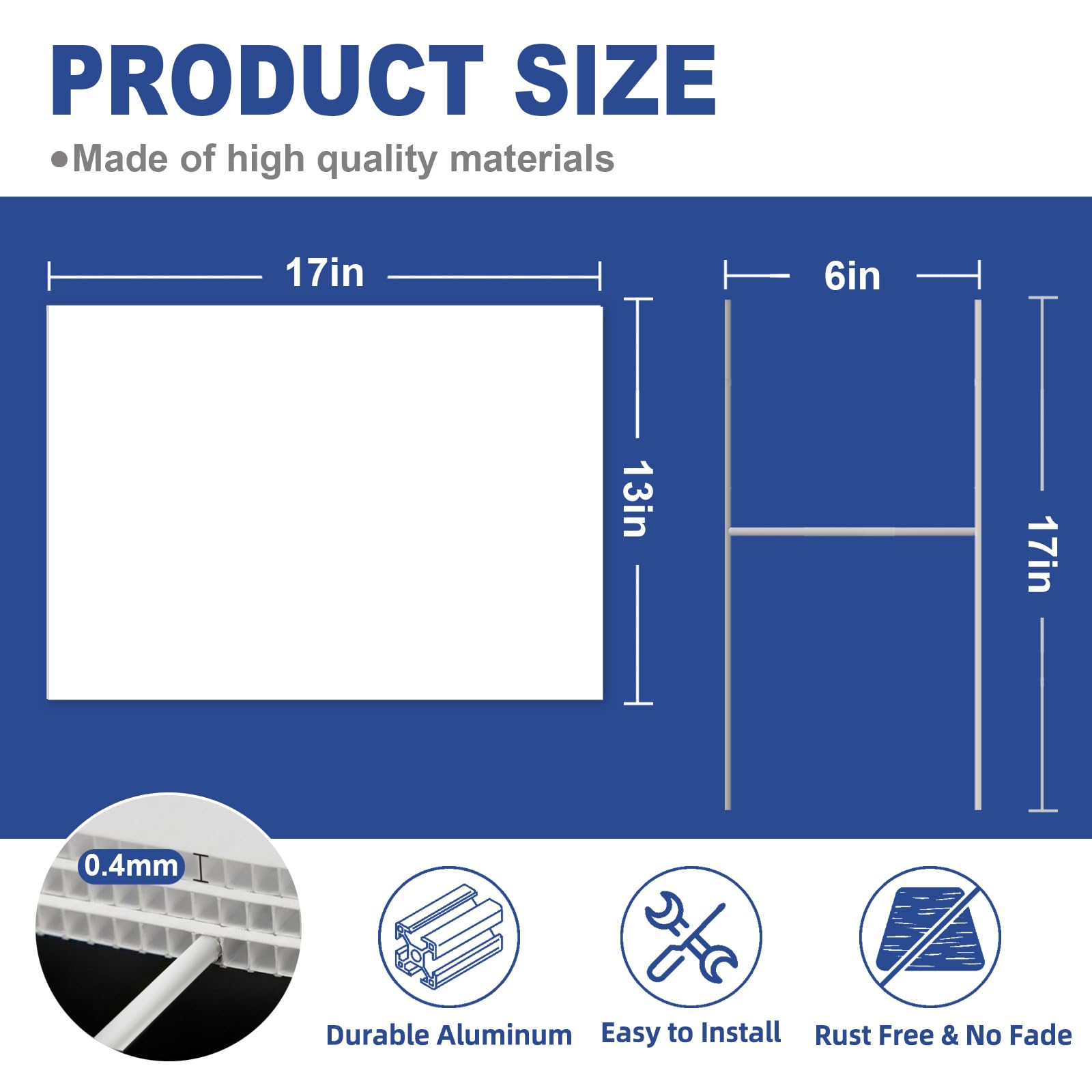 GXGGUS metal H-stake 6x17 provides sturdy outdoor support