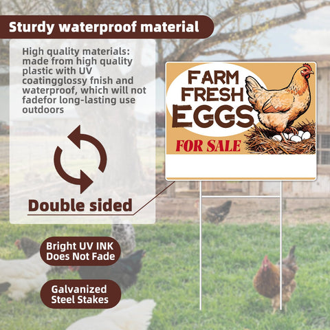 GXGGUS 14-inch metal stake provides sturdy ground placement for signs.