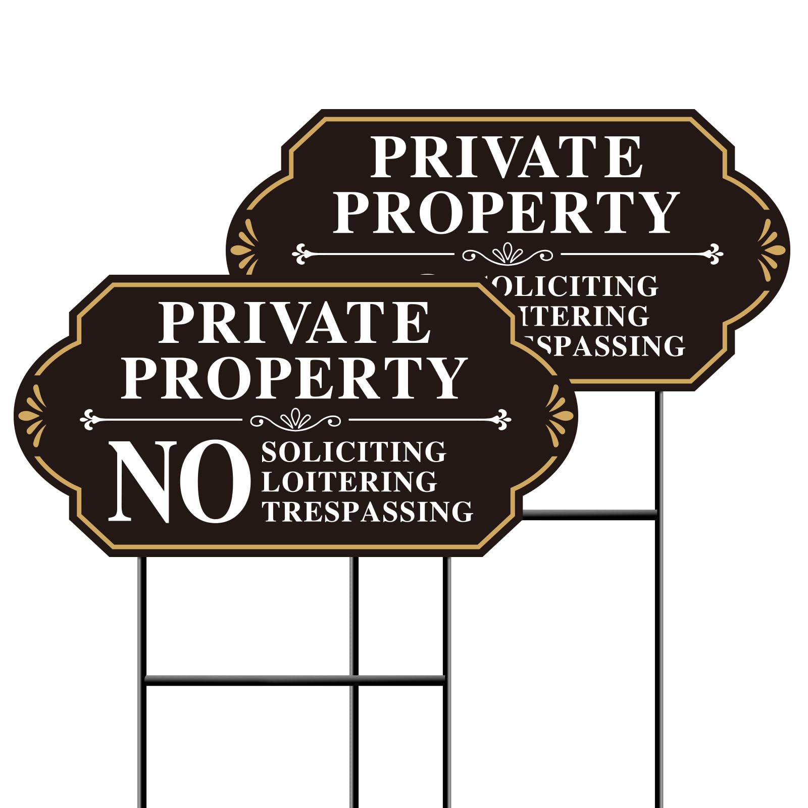 GXGGUS No Soliciting Sign 14x7 enhances visibility for clear boundaries.