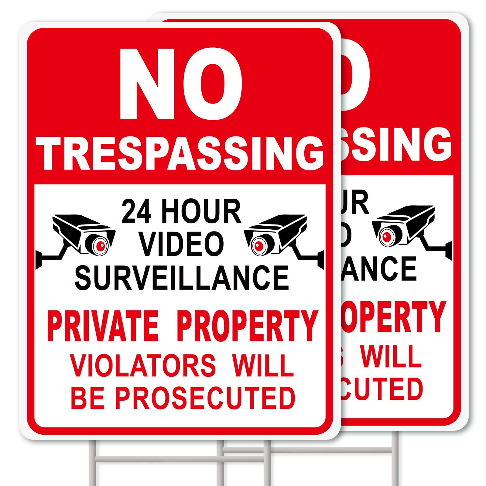 GXGGUS no-trespassing sign private property 2-pack deters intruders at entry points